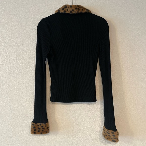 NWOT Adika Dasio Furry Detail Cardigain - Picture 9 of 11